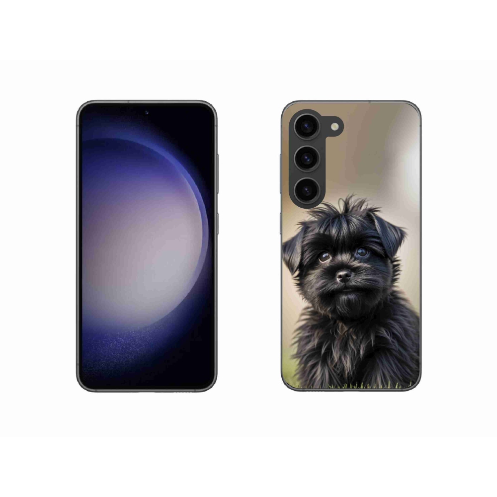 Gelový kryt mmCase na Samsung Galaxy S23 5G - roztomilý černý pejsek
