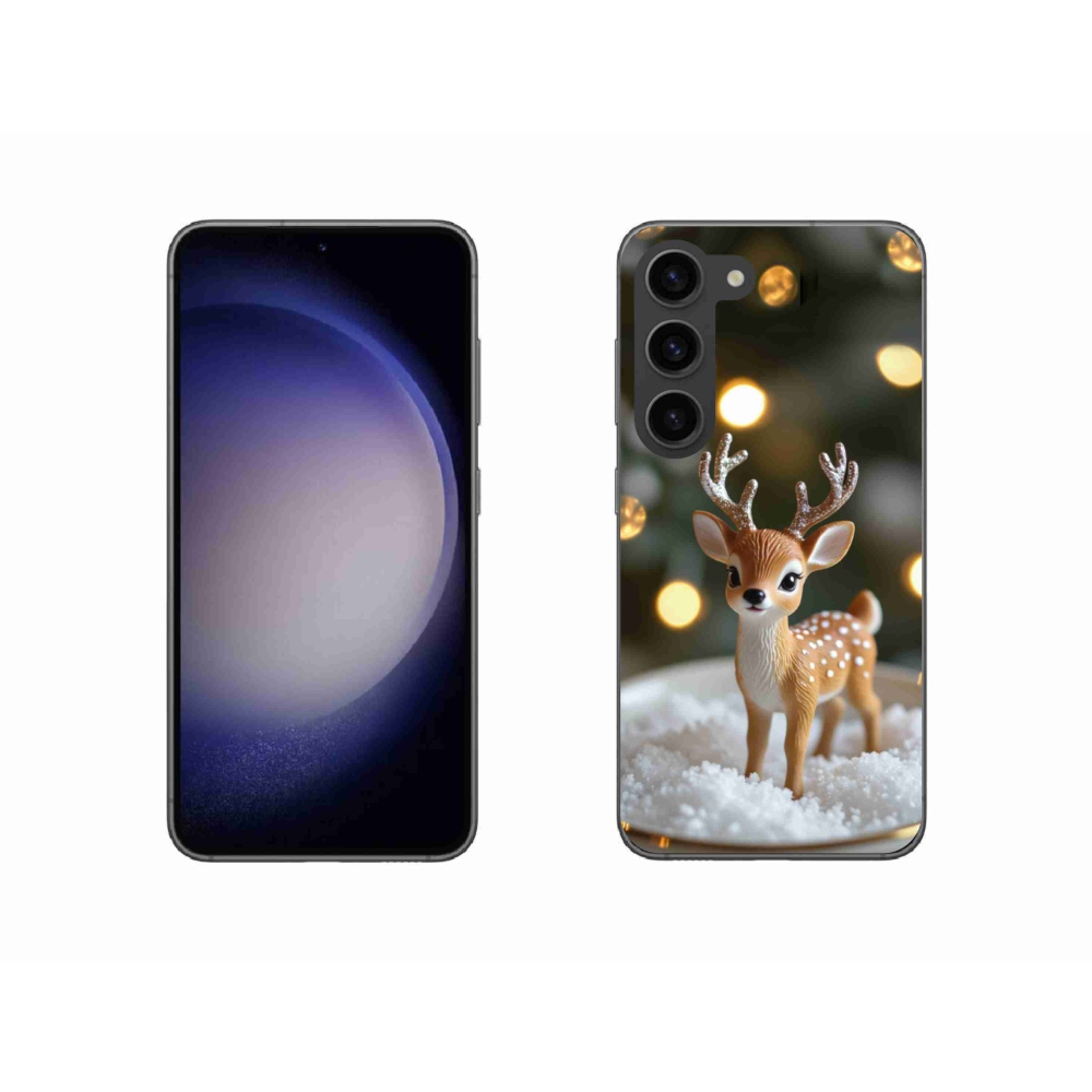 Gelový kryt mmCase na Samsung Galaxy S23 5G - roztomilý vánoční jelen