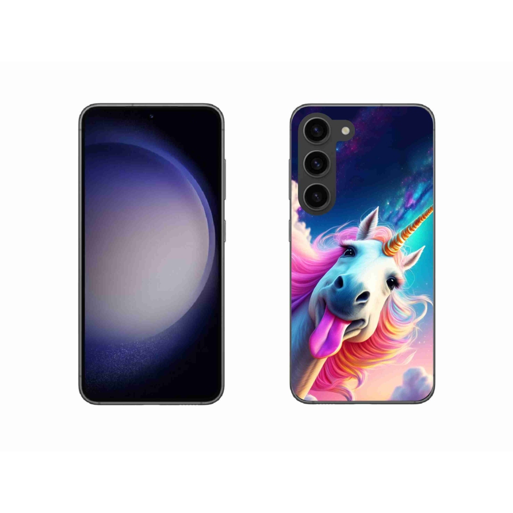 Gelový kryt mmCase na Samsung Galaxy S23 5G - šílený jednorožec