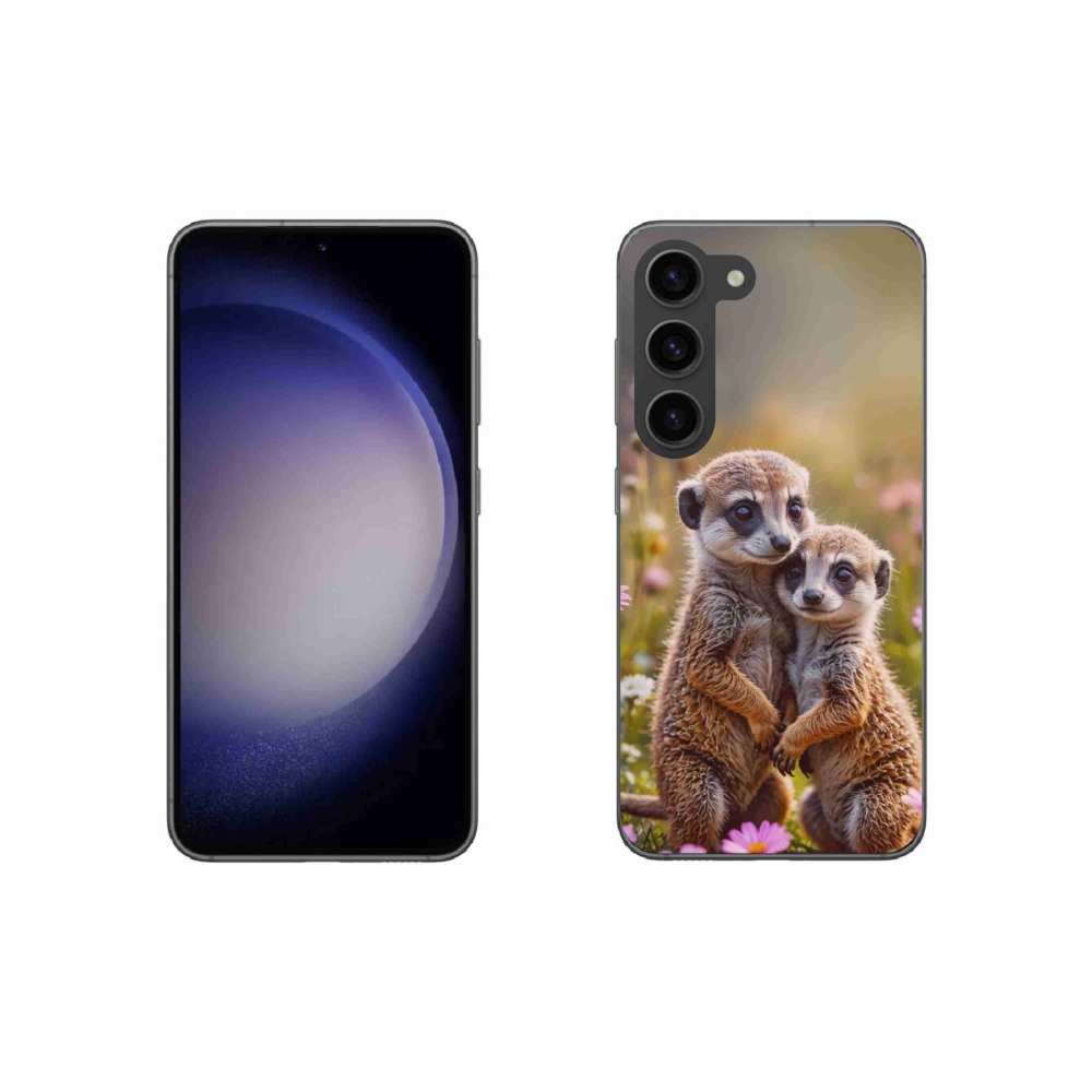 Gelový kryt mmCase na Samsung Galaxy S23 5G - surikatí duo