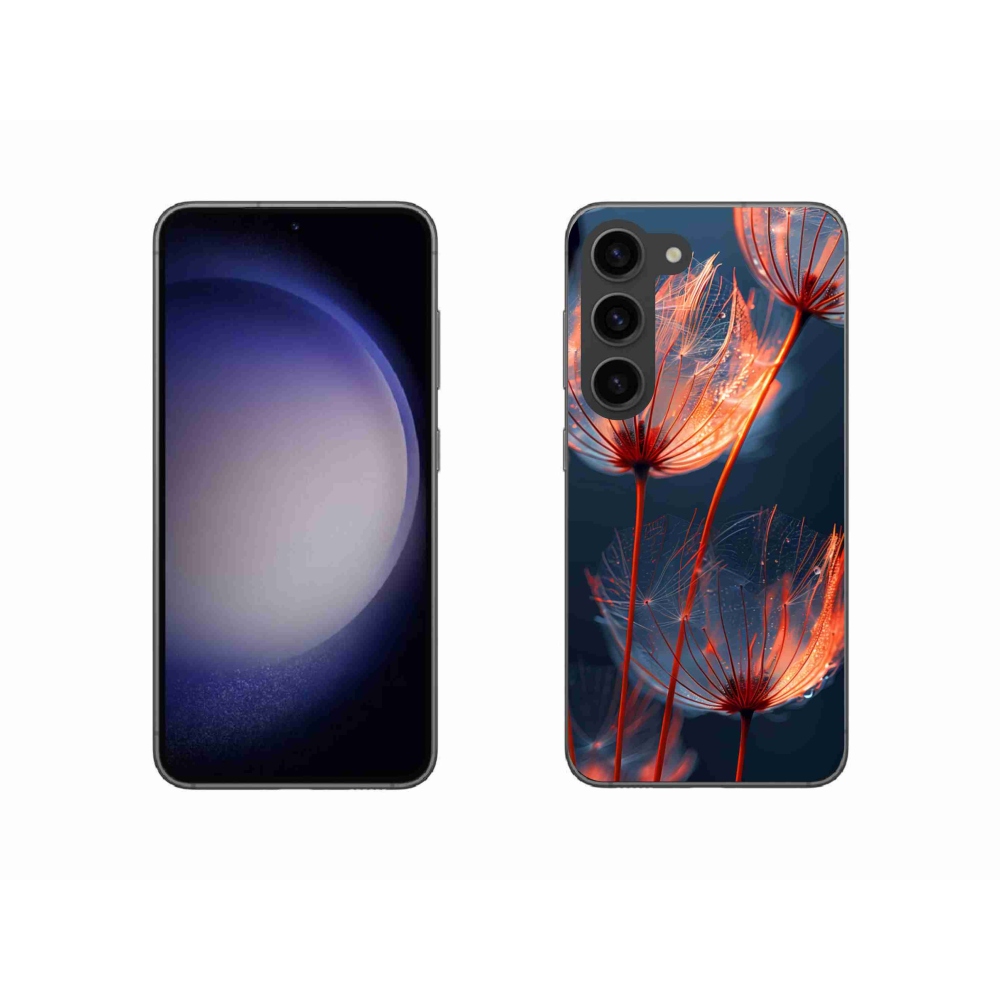 Gelový kryt mmCase na Samsung Galaxy S23 5G - světélkující chmýří