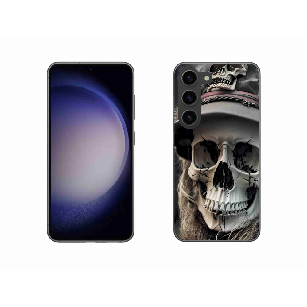 Gelový kryt mmCase na Samsung Galaxy S23 5G - temná lebka
