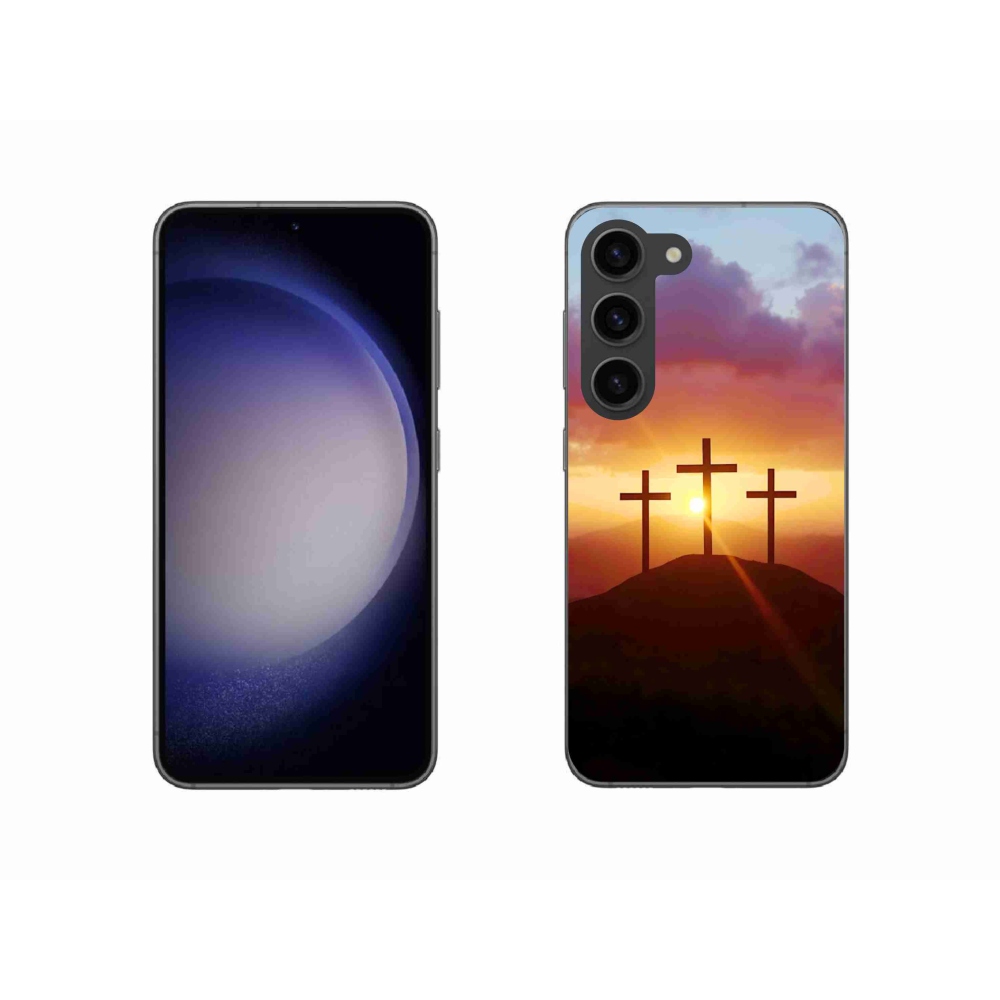Gelový kryt mmCase na Samsung Galaxy S23 5G - tři kříže