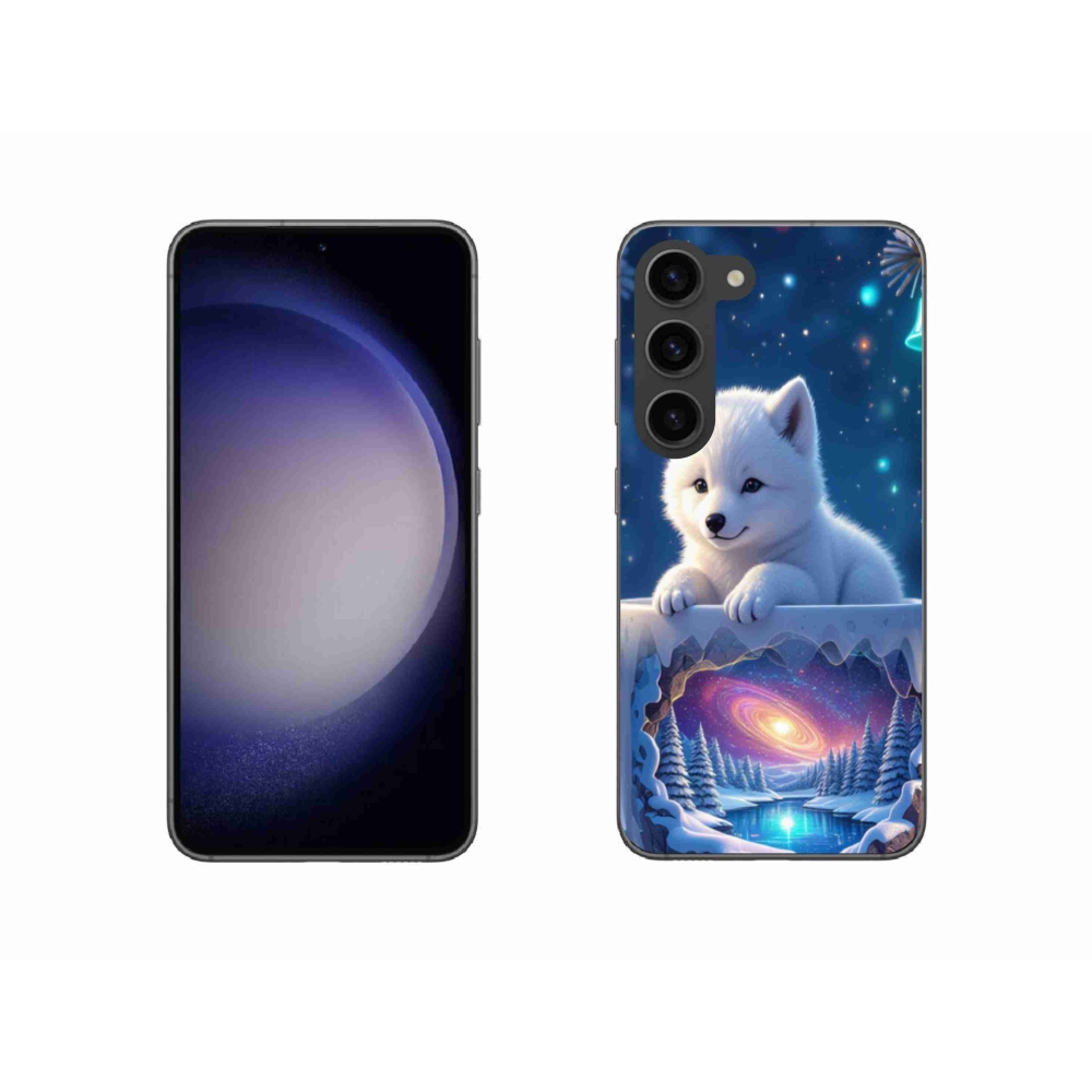 Gelový kryt mmCase na Samsung Galaxy S23 5G - vánoční štěně