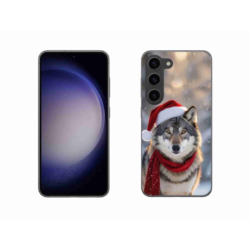 Gelový kryt mmCase na Samsung Galaxy S23 5G - vánoční vlk