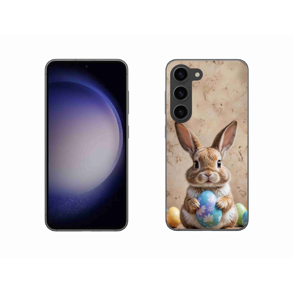 Gelový kryt mmCase na Samsung Galaxy S23 5G - velikonoční králíček