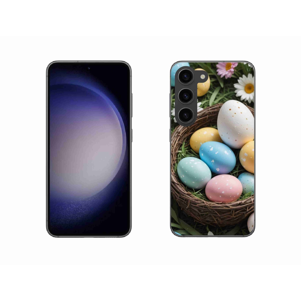 Gelový kryt mmCase na Samsung Galaxy S23 5G - velikonoční vajíčka 2
