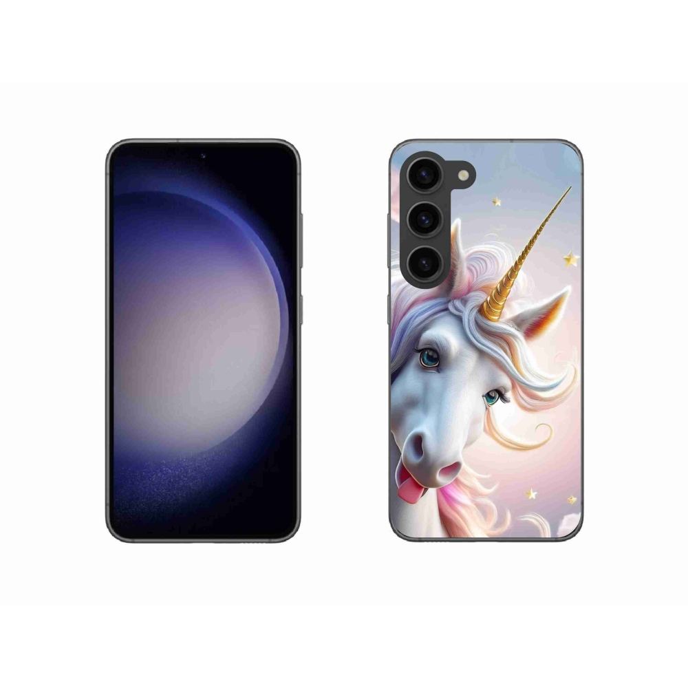 Gelový kryt mmCase na Samsung Galaxy S23 5G - veselý jednorožec