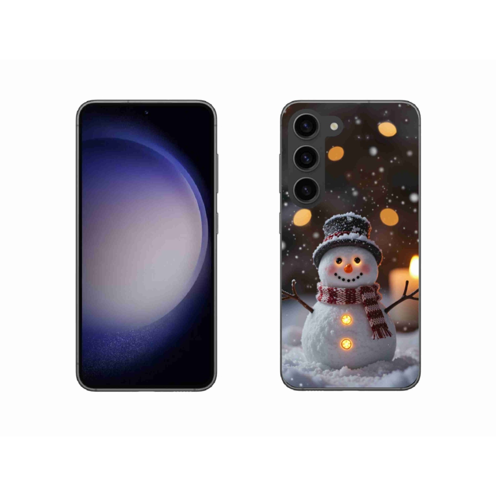 Gelový kryt mmCase na Samsung Galaxy S23 5G - veselý sněhulák