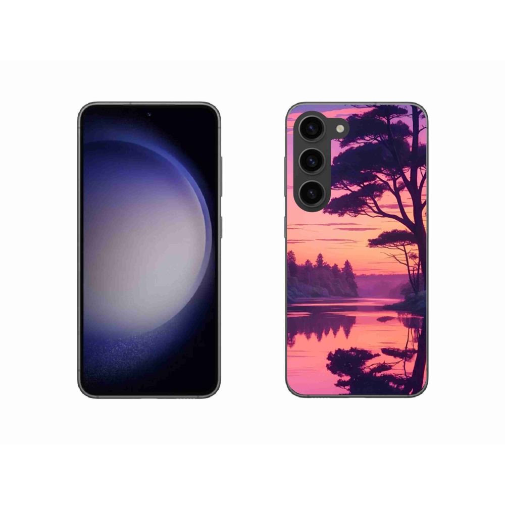 Gelový kryt mmCase na Samsung Galaxy S23 5G - západ slunce nad jezerem