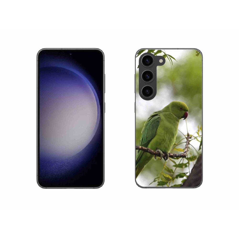 Gelový kryt mmCase na Samsung Galaxy S23 5G - zelený papoušek