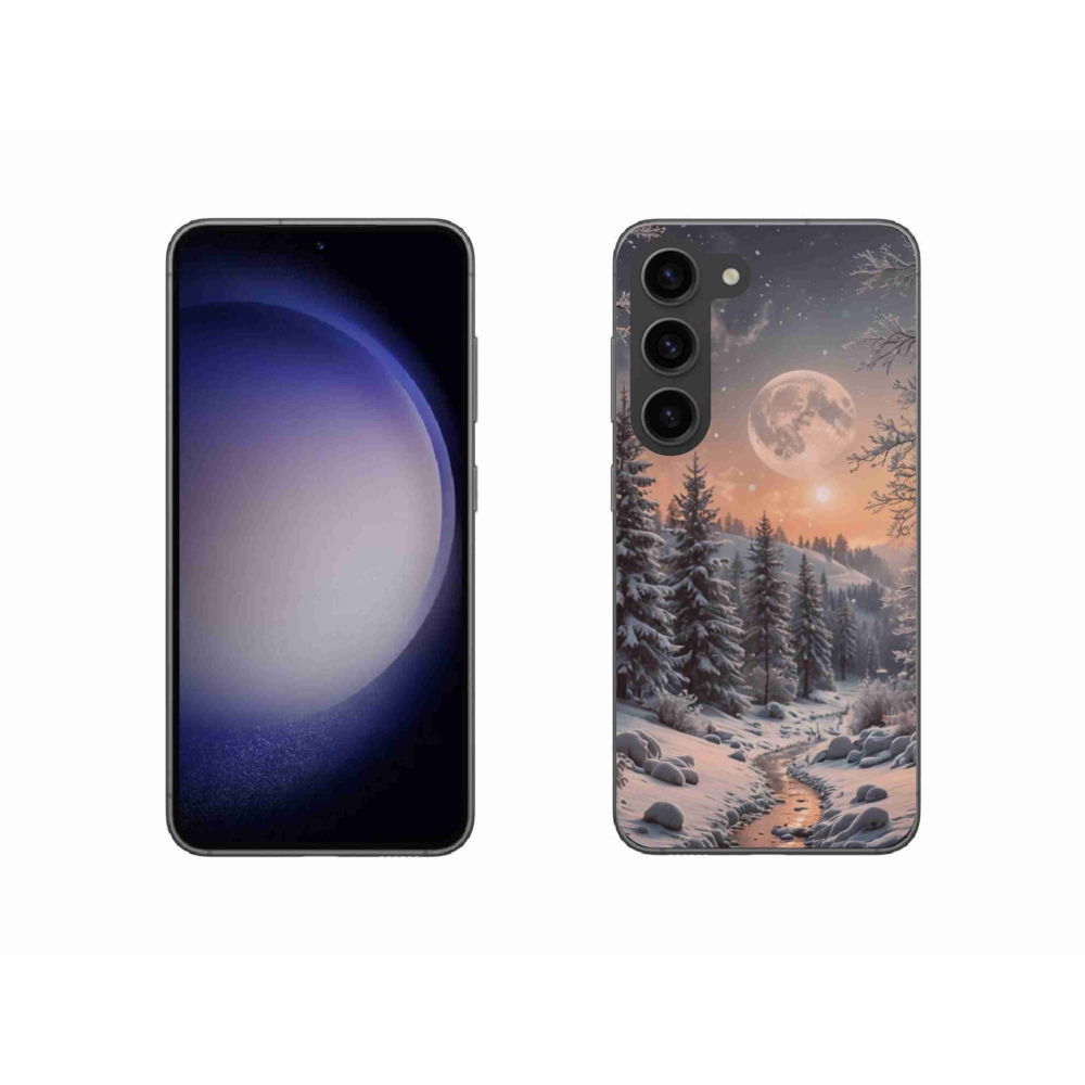 Gelový kryt mmCase na Samsung Galaxy S23 5G - zimní krajina 2