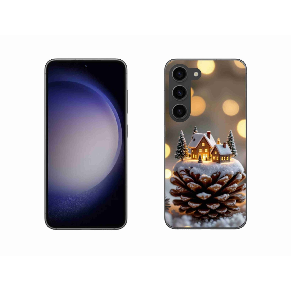 Gelový kryt mmCase na Samsung Galaxy S23 5G - zimní vesnička