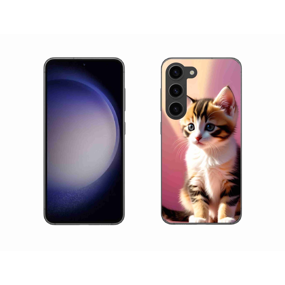 Gelový kryt mmCase na Samsung Galaxy S23 5G - zvědavé kotě 2