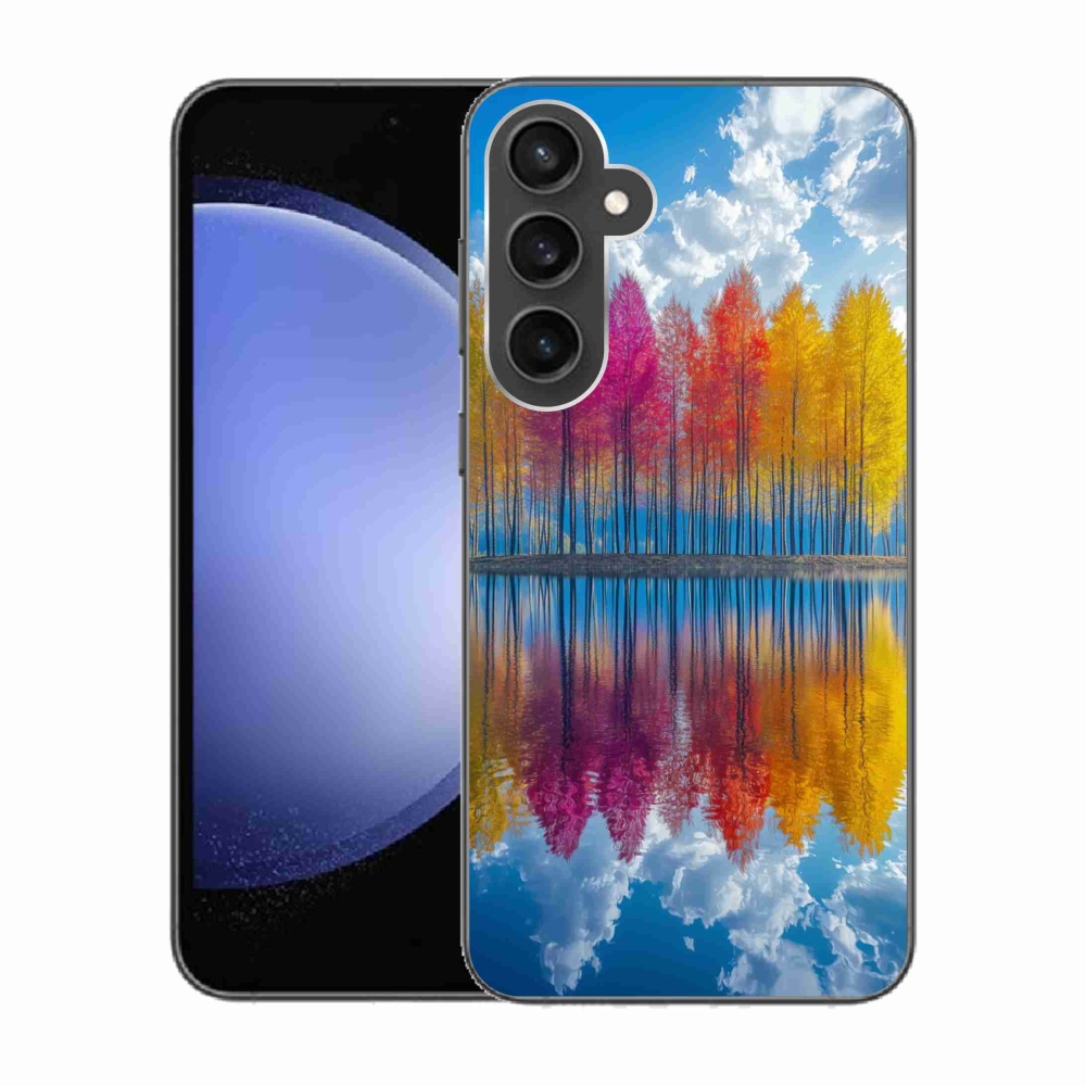 Gelový kryt mmCase na Samsung Galaxy S23 FE - barevné stromy