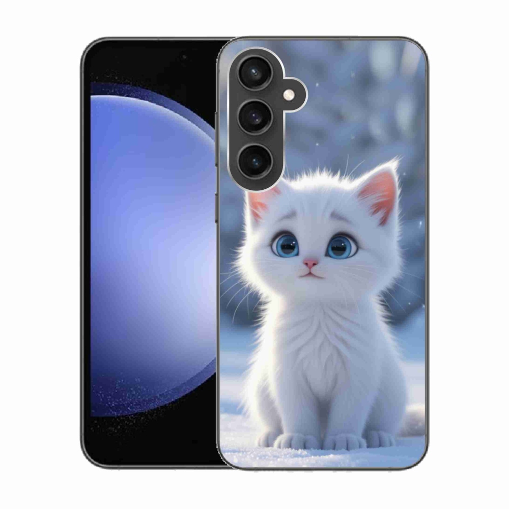 Gelový kryt mmCase na Samsung Galaxy S23 FE - bílé kotě 3