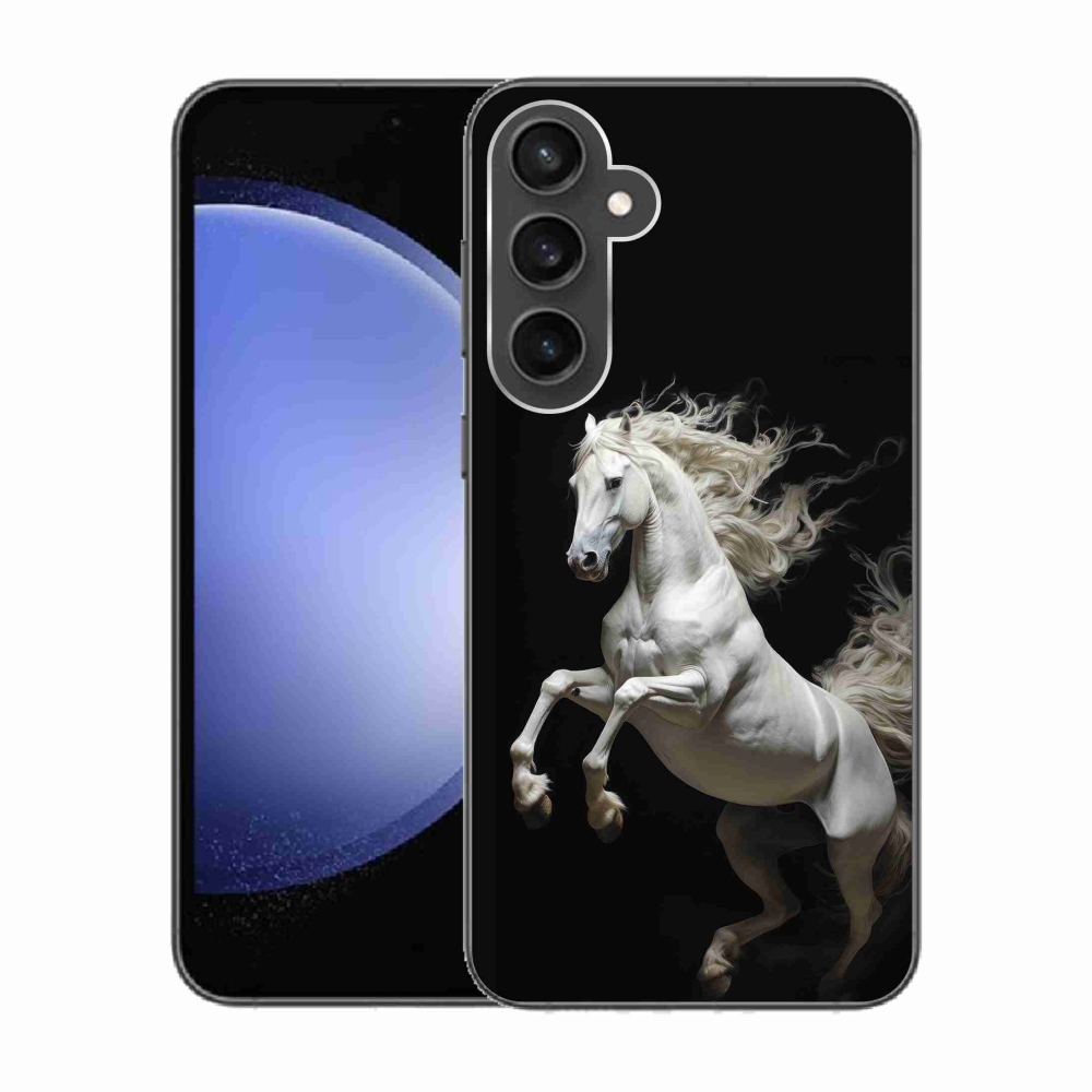 Gelový kryt mmCase na Samsung Galaxy S23 FE - bílý kůň 4