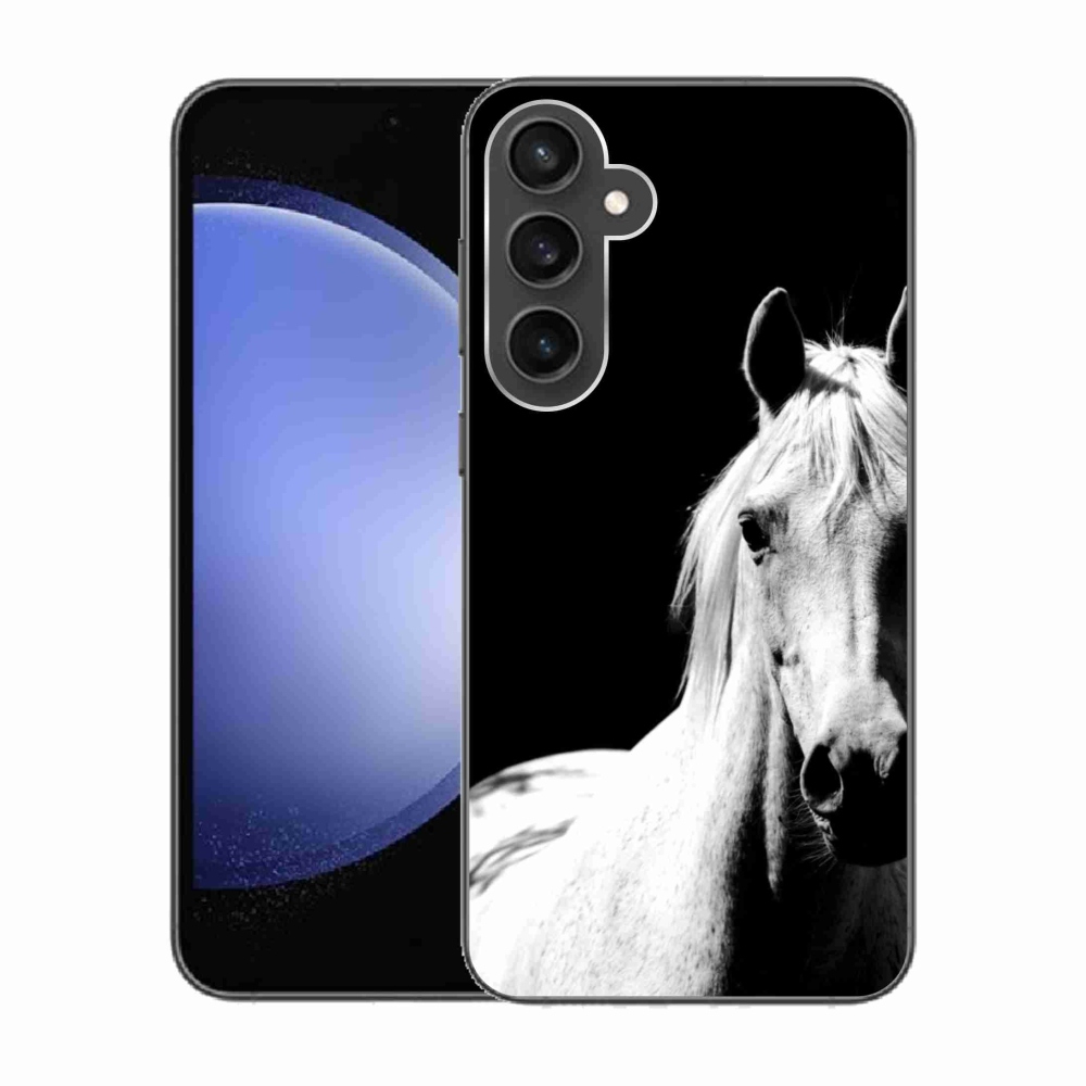 Gelový kryt mmCase na Samsung Galaxy S23 FE - bílý kůň 5