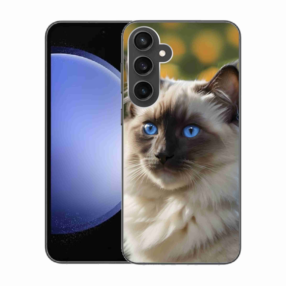 Gelový kryt mmCase na Samsung Galaxy S23 FE - bílý ragdoll