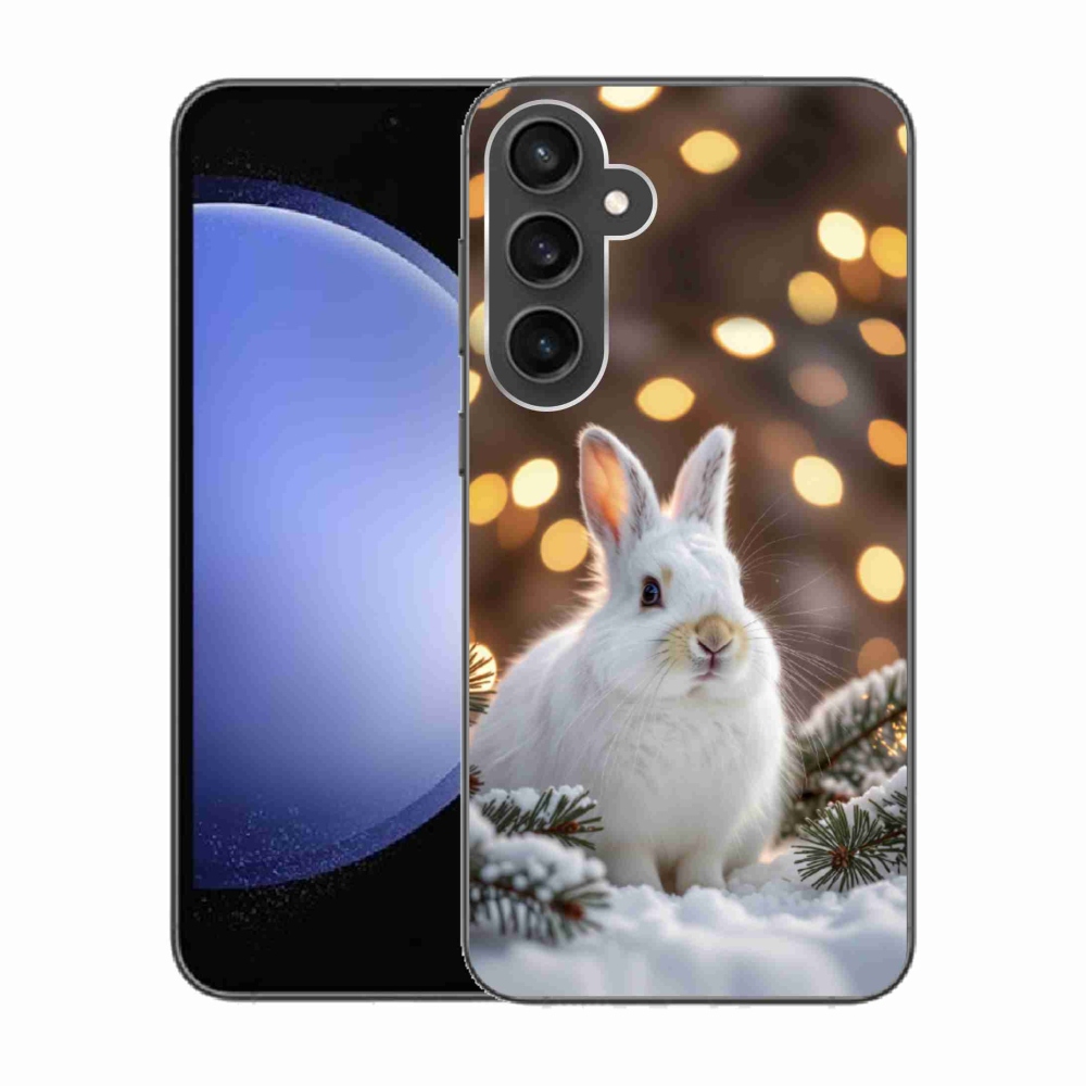 Gelový kryt mmCase na Samsung Galaxy S23 FE - bílý zajíc