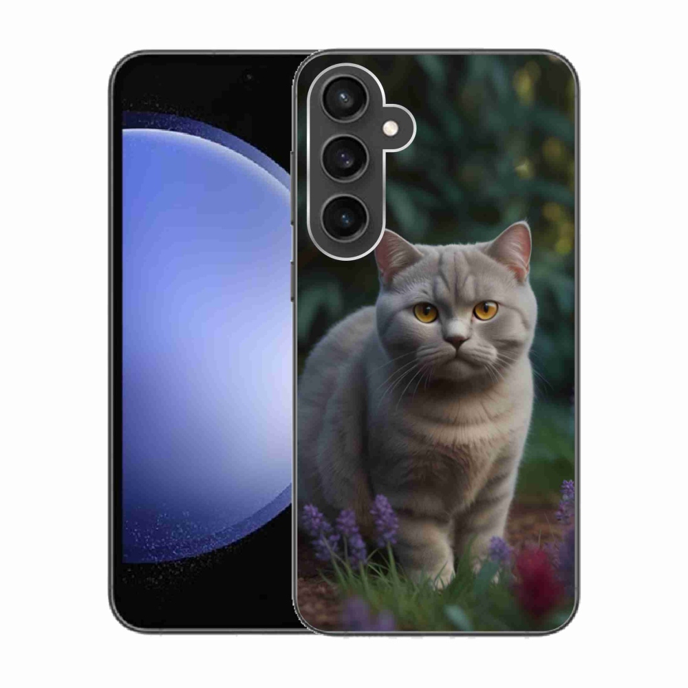 Gelový kryt mmCase na Samsung Galaxy S23 FE - britská kočka