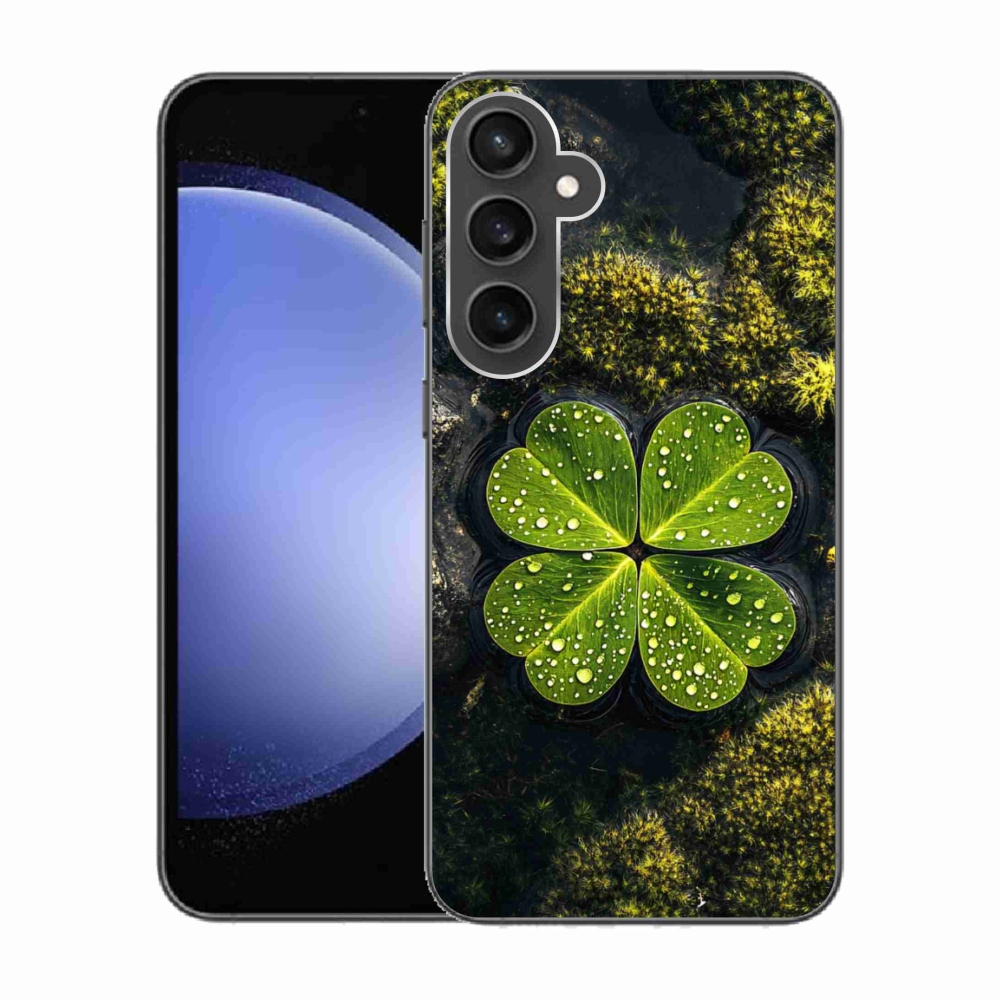 Gelový kryt mmCase na Samsung Galaxy S23 FE - čtyřlístek