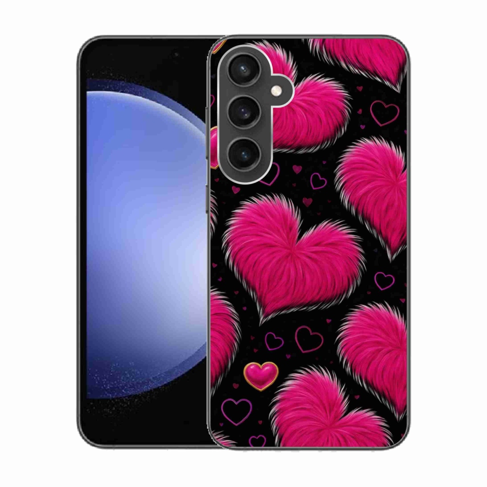 Gelový kryt mmCase na Samsung Galaxy S23 FE - hebká srdce