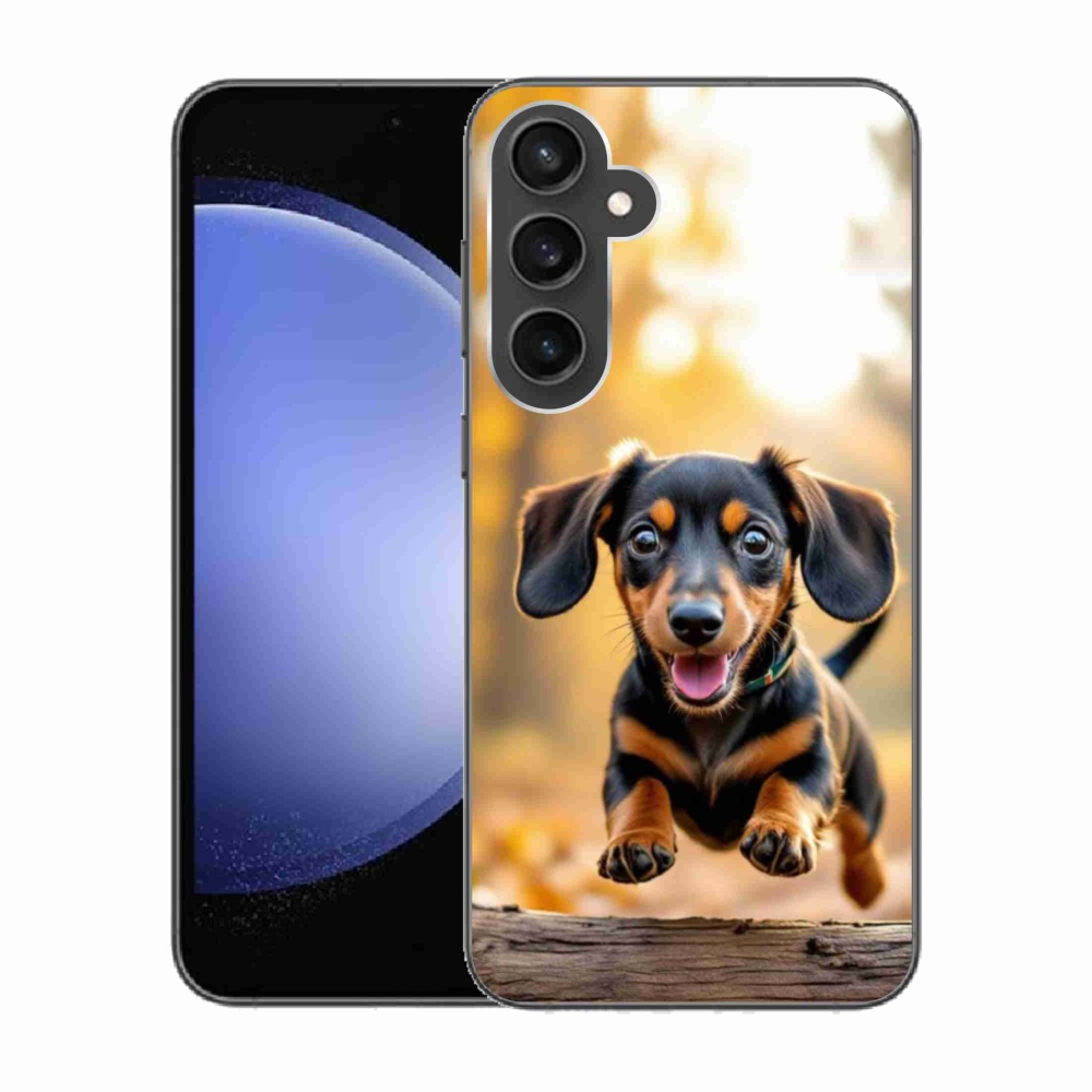 Gelový kryt mmCase na Samsung Galaxy S23 FE - jezevčík 2