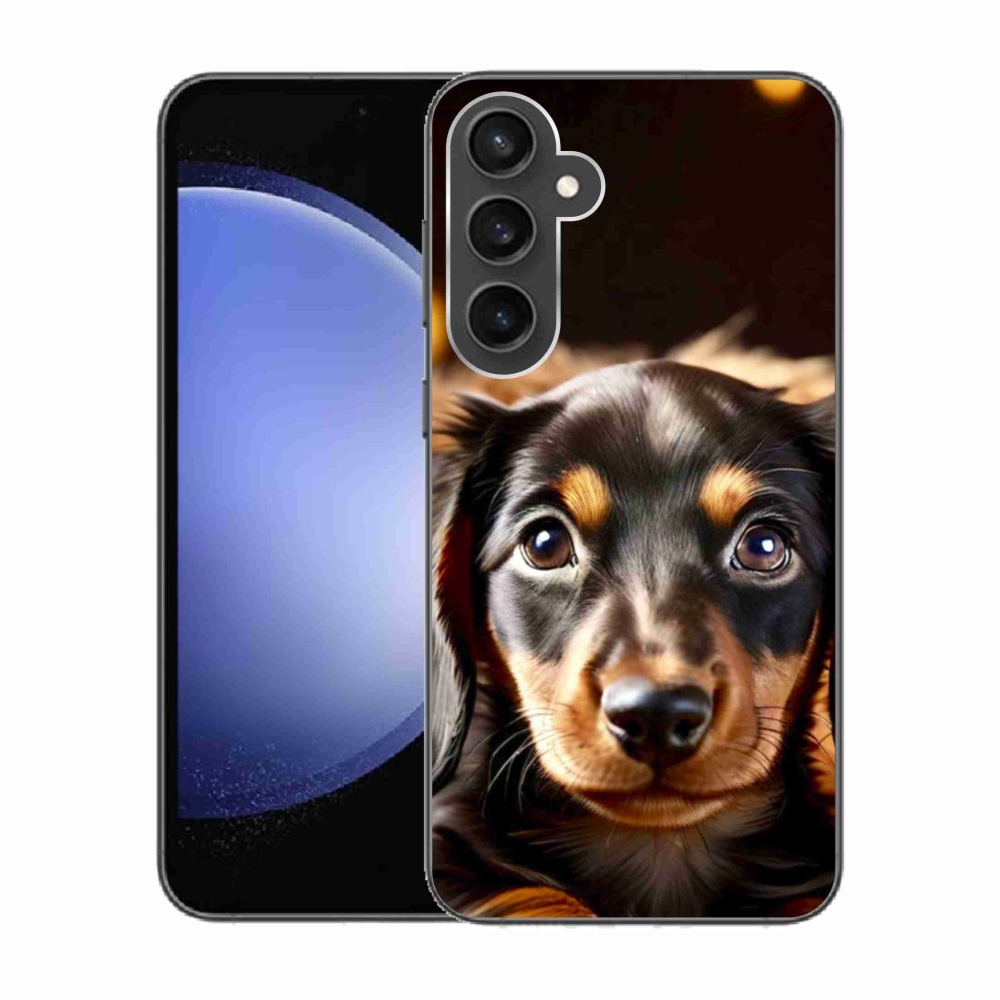 Gelový kryt mmCase na Samsung Galaxy S23 FE - jezevčík