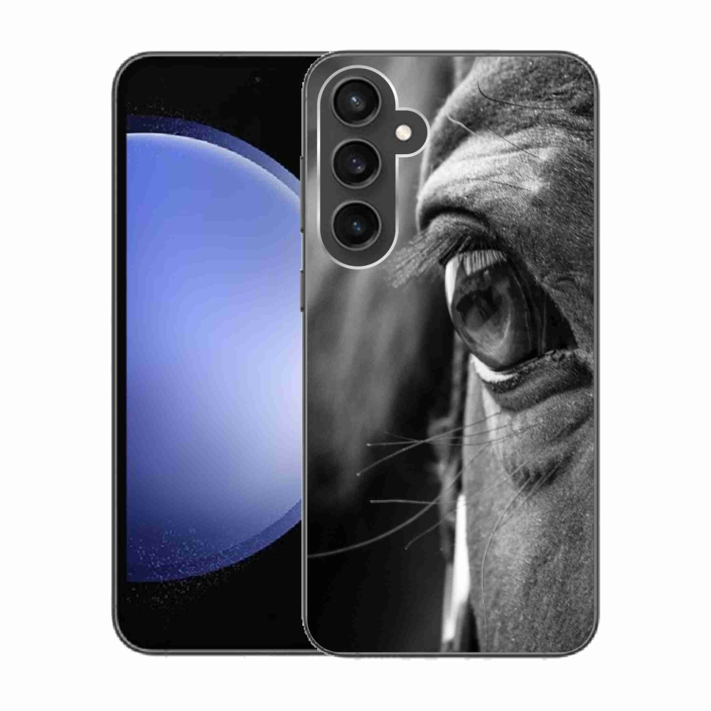 Gelový kryt mmCase na Samsung Galaxy S23 FE - koňský pohled