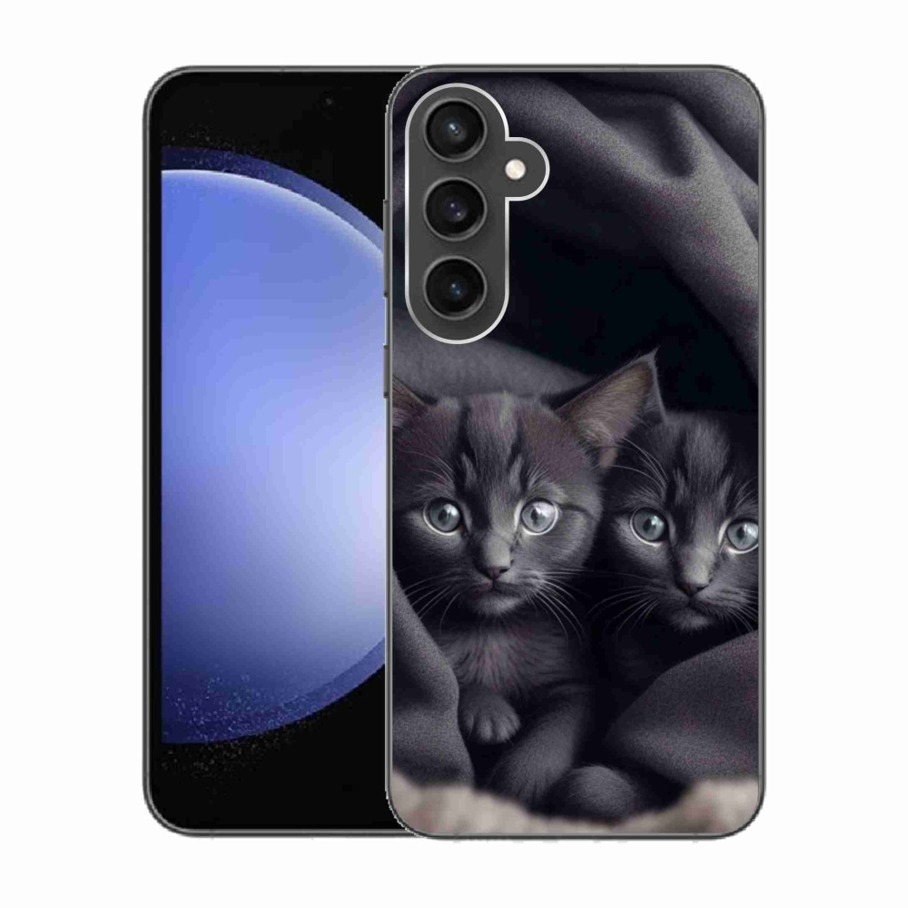 Gelový kryt mmCase na Samsung Galaxy S23 FE - kočičí duo