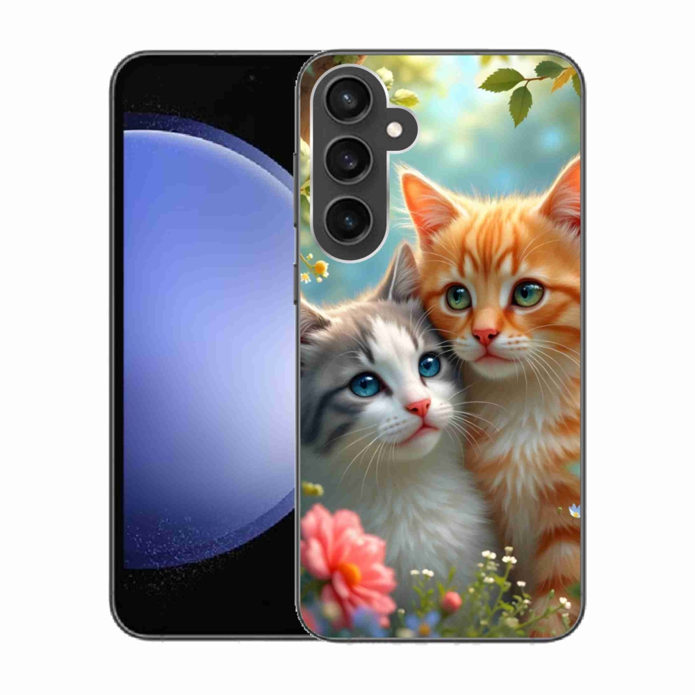 Gelový kryt mmCase na Samsung Galaxy S23 FE - kočičí láska 2