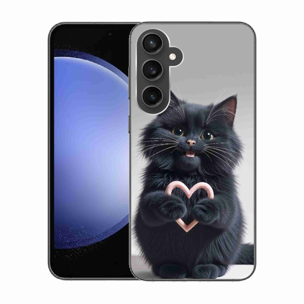 Gelový kryt mmCase na Samsung Galaxy S23 FE - kočičí láska 3