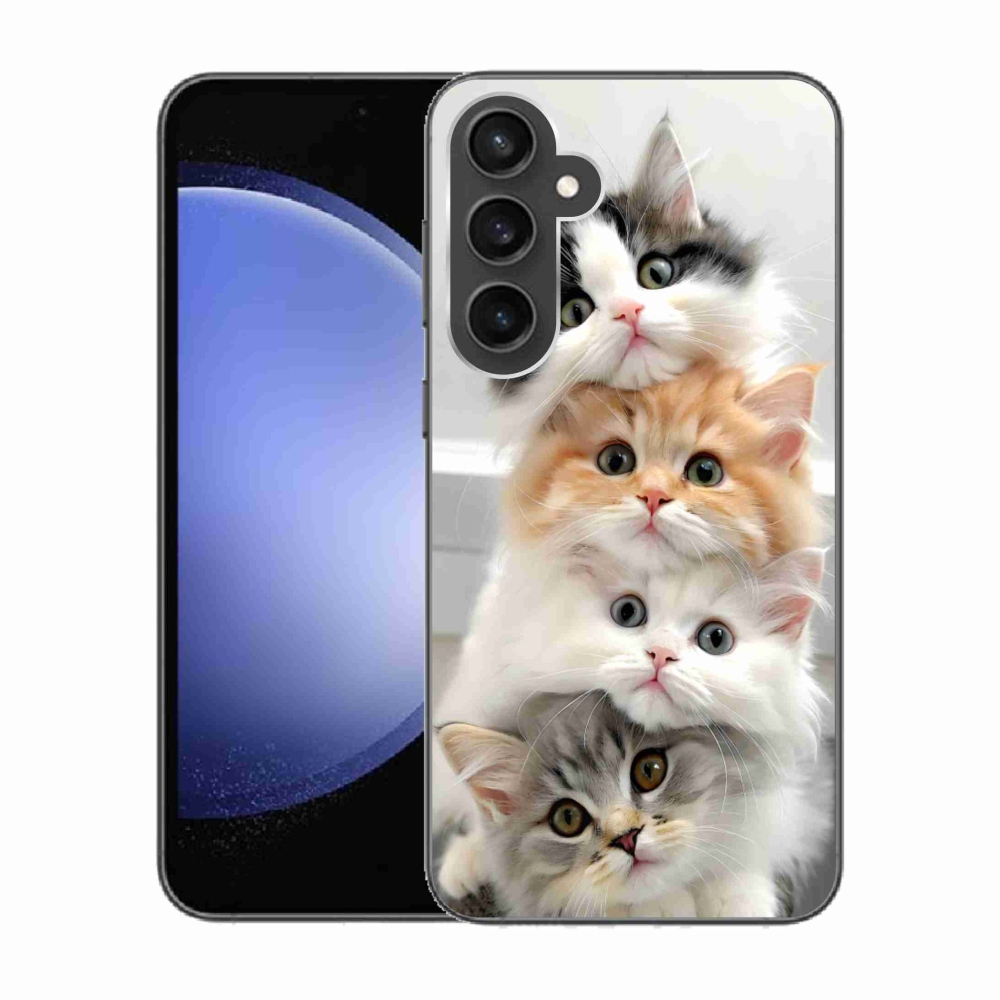 Gelový kryt mmCase na Samsung Galaxy S23 FE - kočičí parta