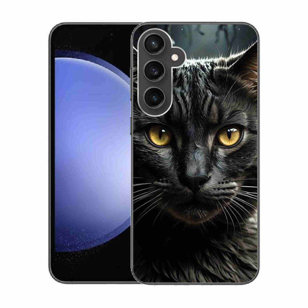 Gelový kryt mmCase na Samsung Galaxy S23 FE - kočičí pohled 3