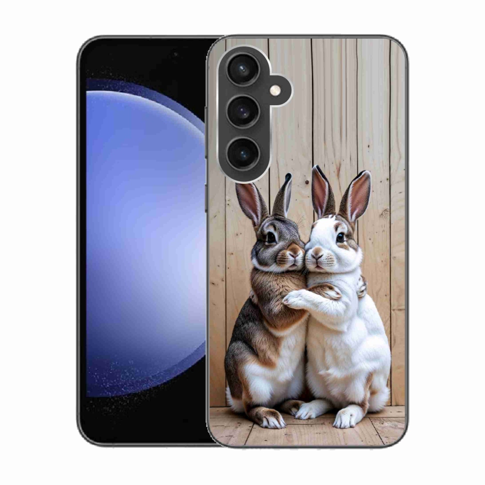 Gelový kryt mmCase na Samsung Galaxy S23 FE - králičí pár