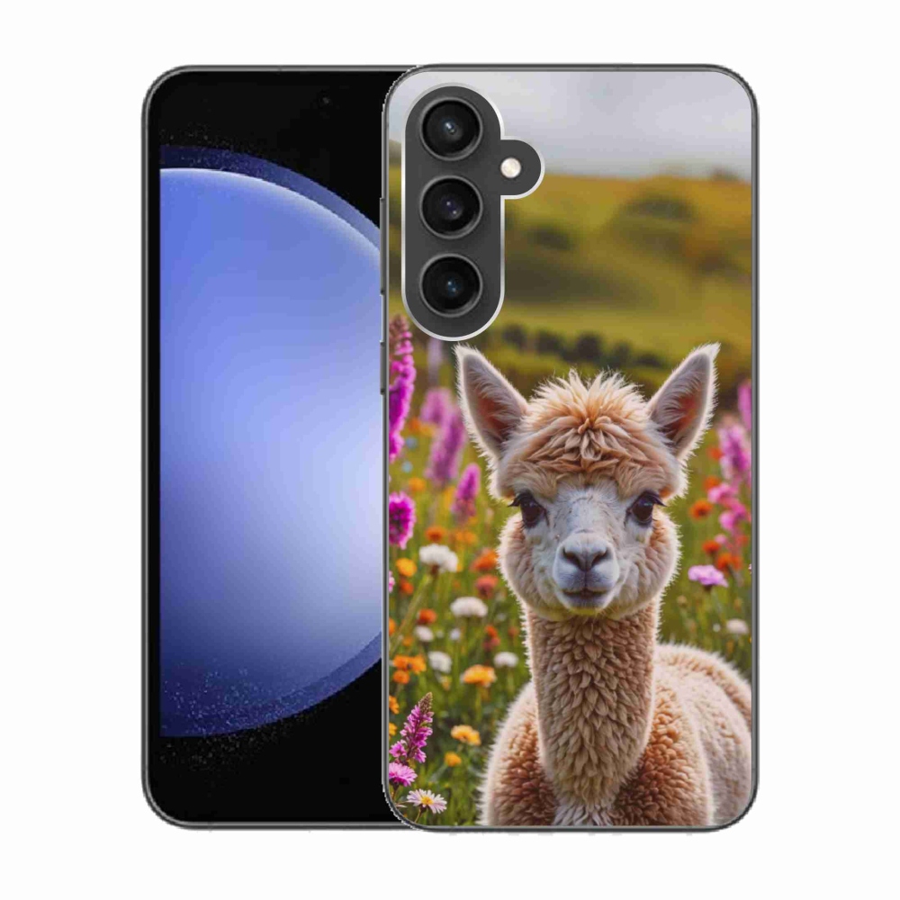 Gelový kryt mmCase na Samsung Galaxy S23 FE - lama na louce