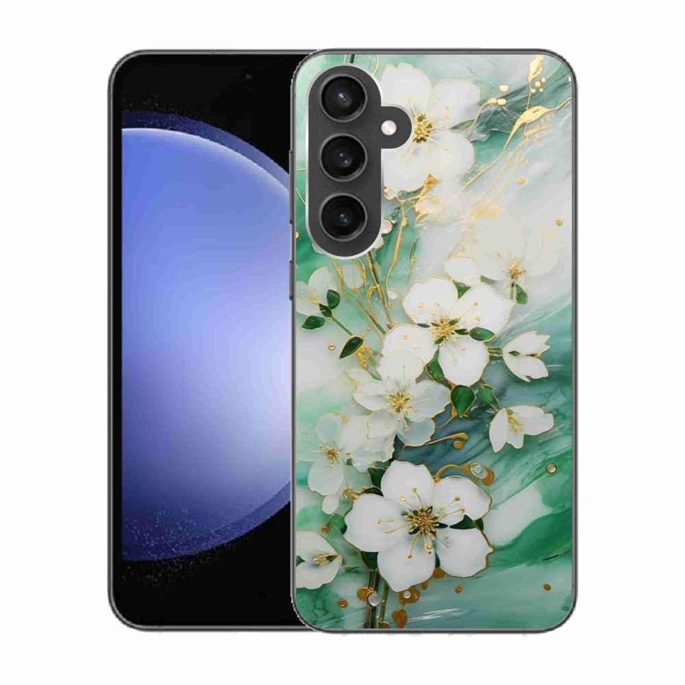 Gelový kryt mmCase na Samsung Galaxy S23 FE - něžné květy