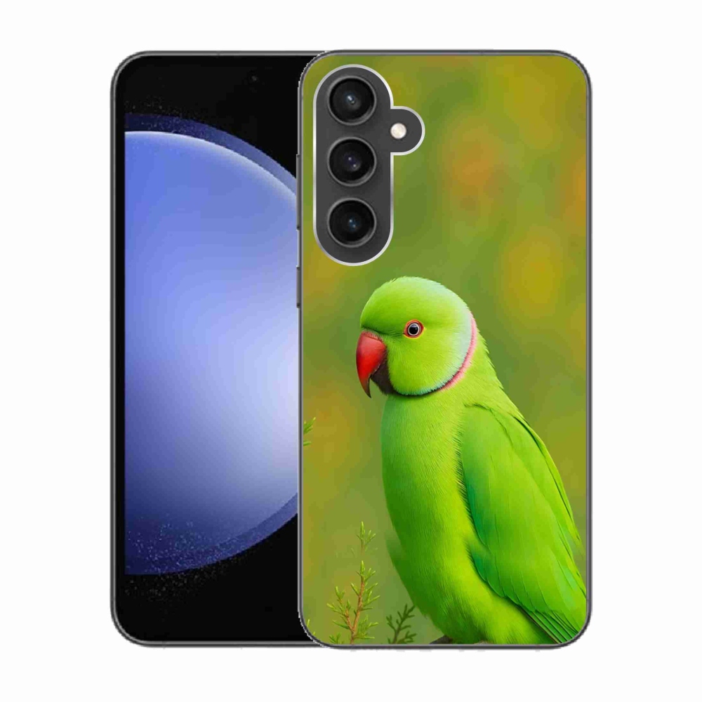 Gelový kryt mmCase na Samsung Galaxy S23 FE - papoušek alexandr 2