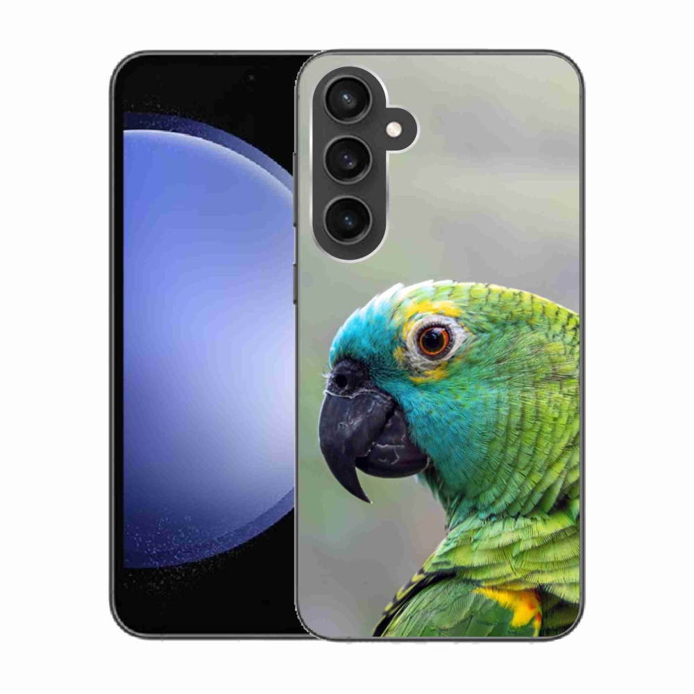 Gelový kryt mmCase na Samsung Galaxy S23 FE - papoušek amazoňan