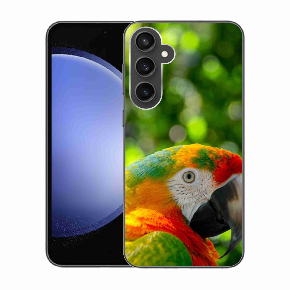 Gelový kryt mmCase na Samsung Galaxy S23 FE - papoušek ara 3