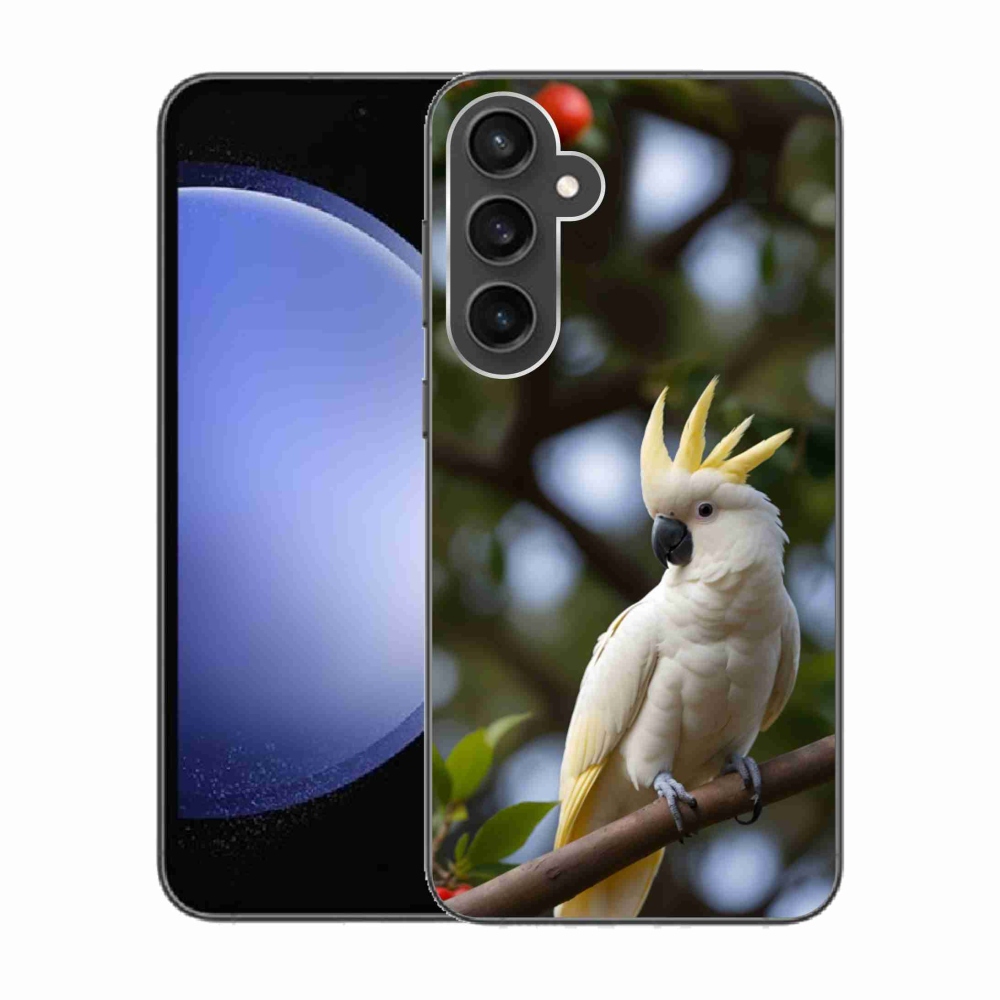 Gelový kryt mmCase na Samsung Galaxy S23 FE - papoušek kakadu 3