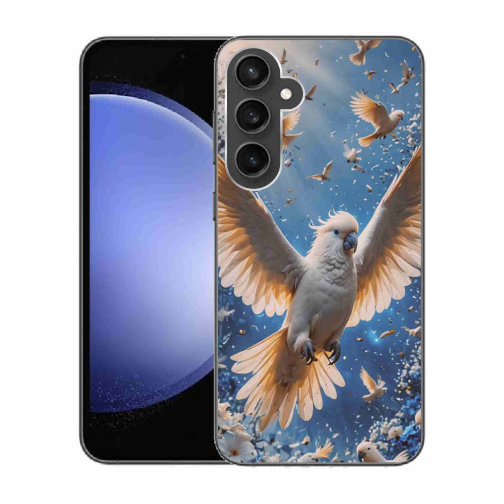 Gelový kryt mmCase na Samsung Galaxy S23 FE - papoušek kakadu
