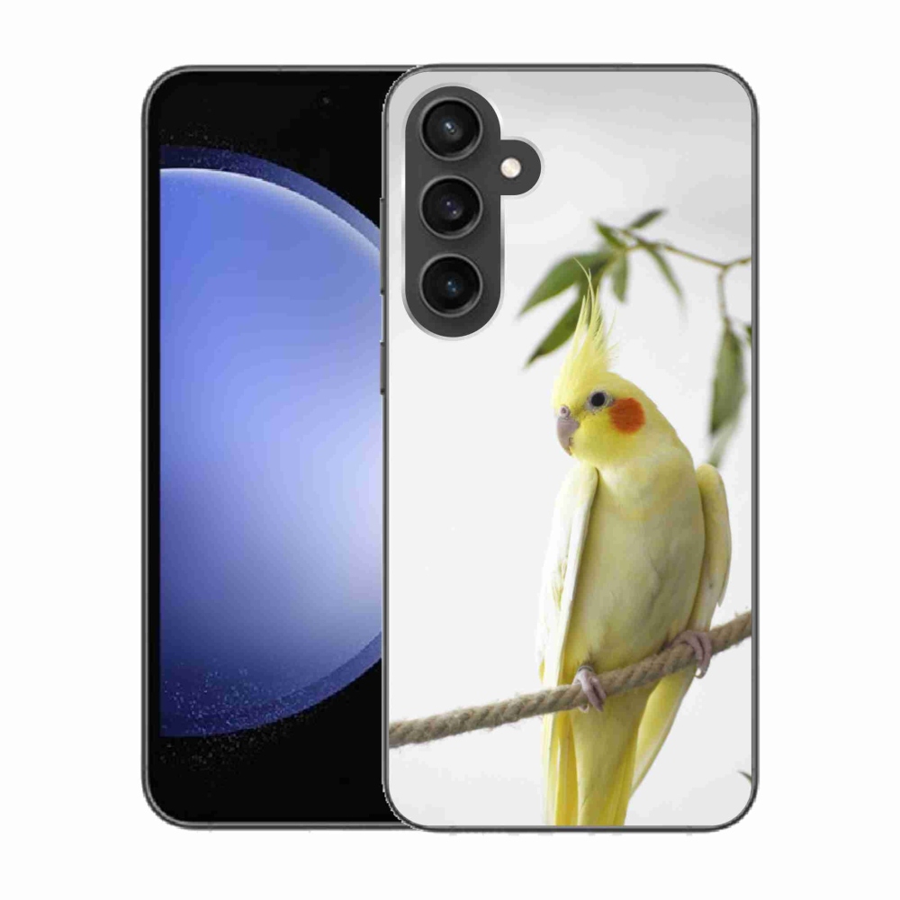 Gelový kryt mmCase na Samsung Galaxy S23 FE - papoušek korela chocholatá