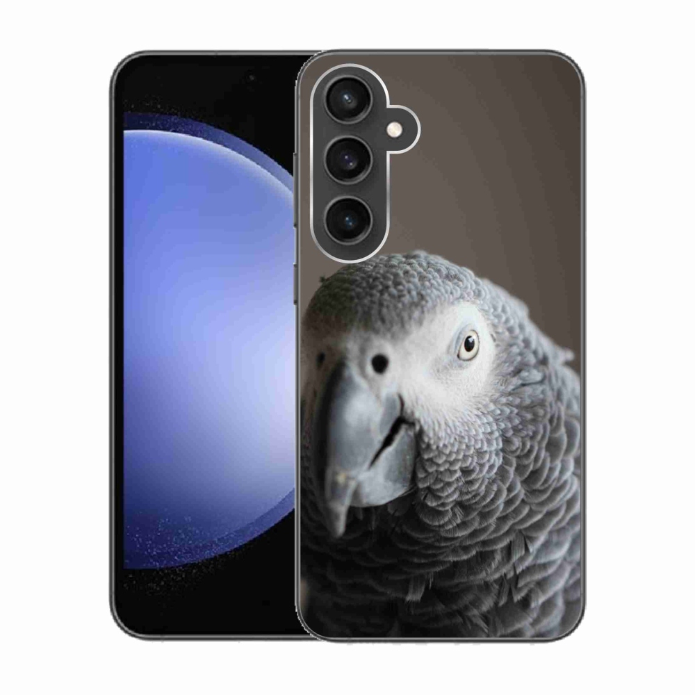 Gelový kryt mmCase na Samsung Galaxy S23 FE - papoušek žako 2