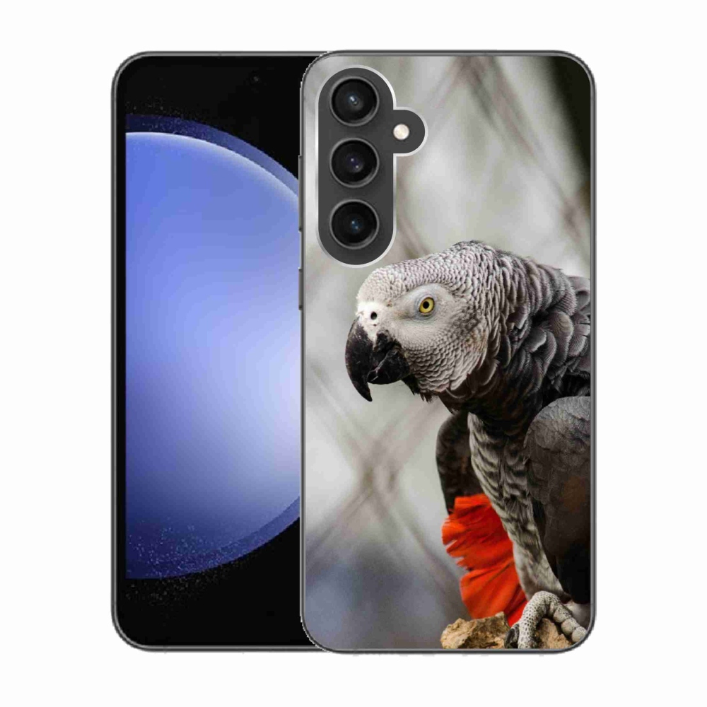 Gelový kryt mmCase na Samsung Galaxy S23 FE - papoušek žako 3