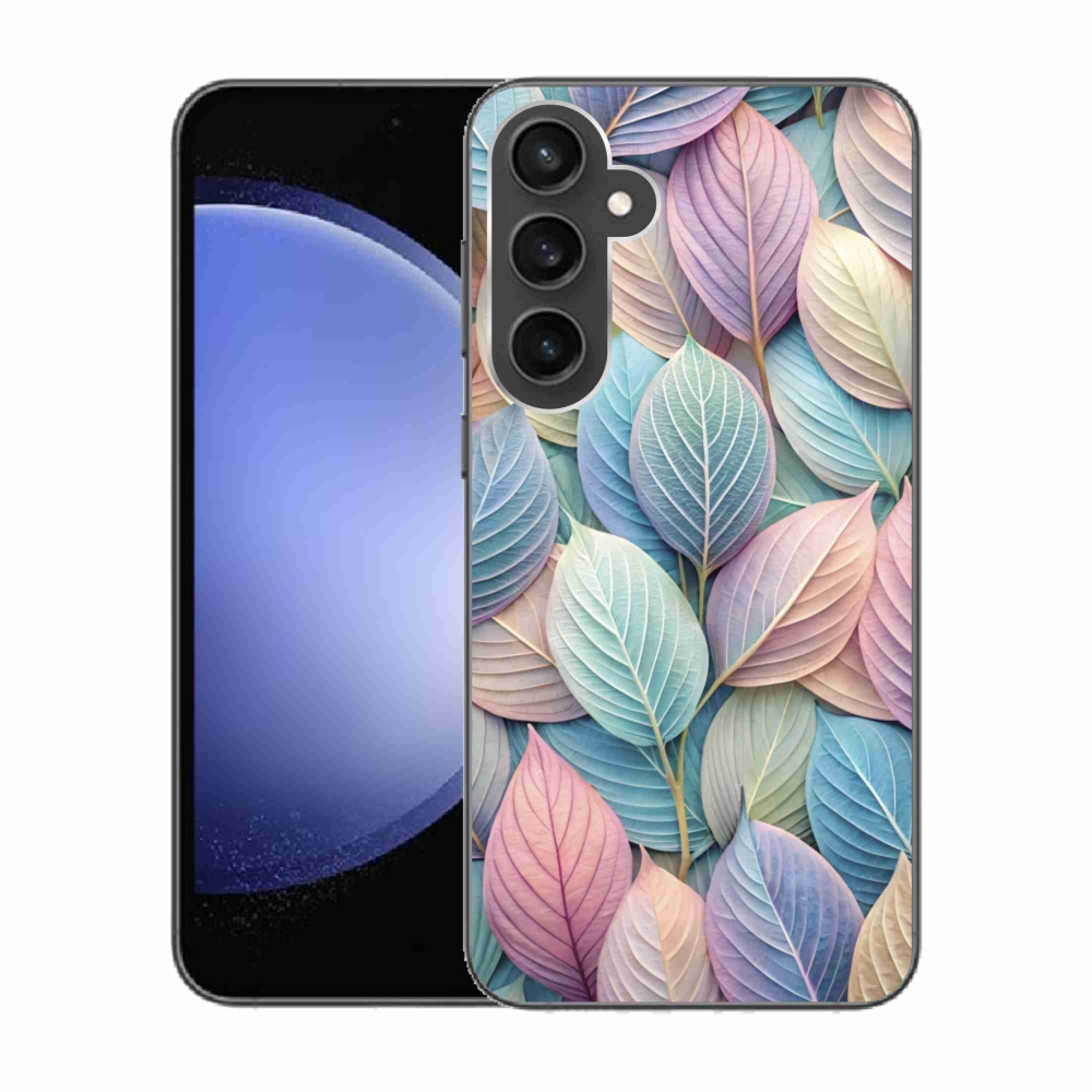 Gelový kryt mmCase na Samsung Galaxy S23 FE - pastelové listy