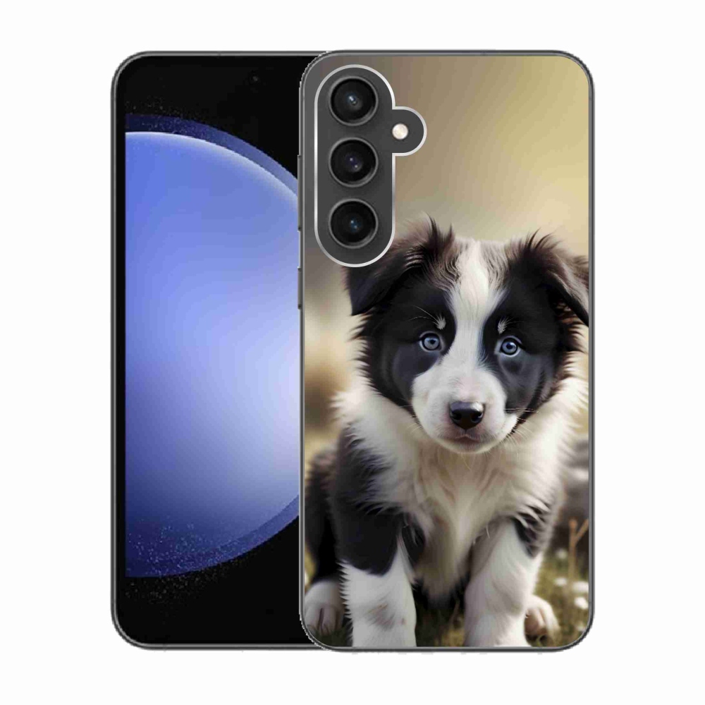 Gelový kryt mmCase na Samsung Galaxy S23 FE - roztomilá border kolie