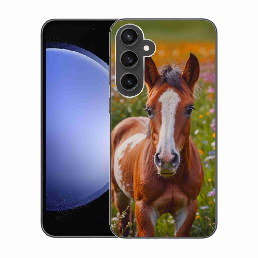 Gelový kryt mmCase na Samsung Galaxy S23 FE - roztomilé hříbě