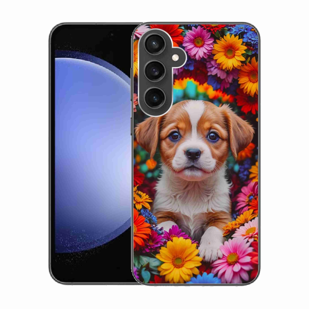 Gelový kryt mmCase na Samsung Galaxy S23 FE - roztomilé štěně
